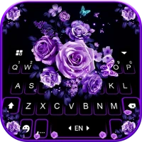 Hình nền bàn phím Purple Rose 